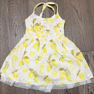 Cherokee Yellow Lemon Print Dress